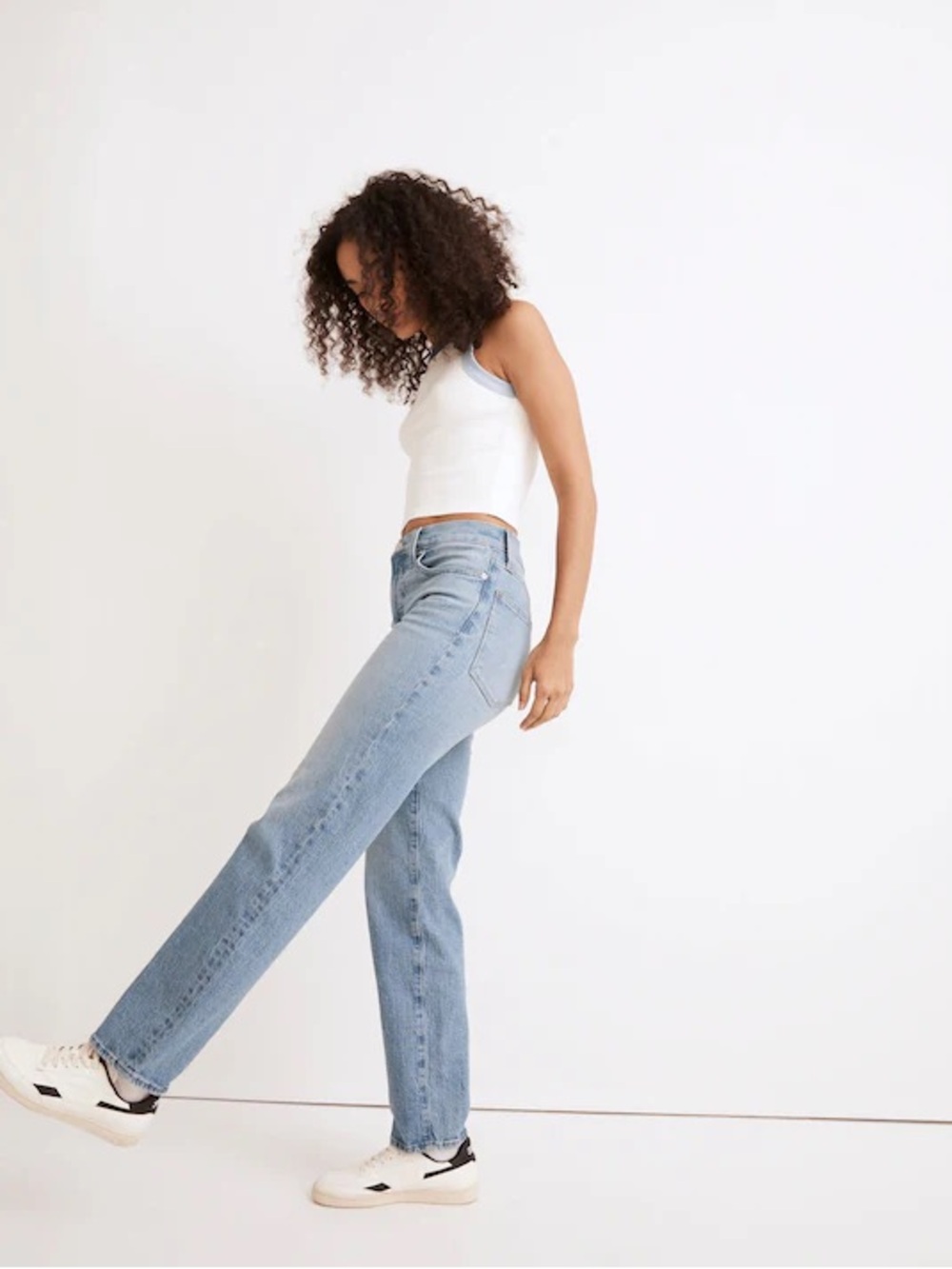 Madewell The Mid-Rise Perfect Vintage Jeans 33 16 plus straight leg medium wash - Picture 2 of 12
